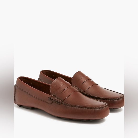 J. CREW Classic LeatherDriving Shoes in Brown Size 101/2 M $178 New AW685